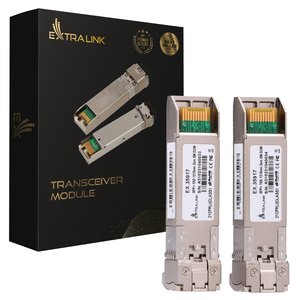 Module SFP+ Extralink 10G, lot de 2, 10 Gbit/s, LC/UPC, 1310 nm, 2 km, monomode, DOM - Product Image 1