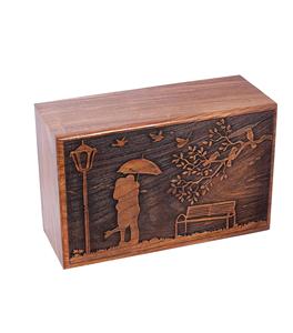 Urnes funéraires en bois arbre de vie fabriquées à la main pour cendres humaines adulte grand couple urne funéraire boîte urnes funéraires (couple en palissandre) - Product Image 5