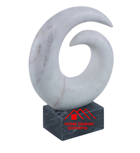 Décoration forme ronde sculpture en granit marbre naturel abstrait infini décoratif dessus de table sculpture en marbre pour bureau - Product Image 6