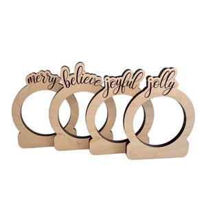 Croyez en bois kiltie articles de fête utiliser un rond de serviette rustique fait à la main jute serviette ronds de serviette Standard découpé au Laser anneau de serviette Reined - Product Image 6