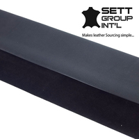 Jet Black Bio-Veg-Tanned Fischleder, 1,5-1,8 mm dick, vollnarbig, für Schuhherstellung, Röcke, Gürtel, Sofas, Gepäck, Handtaschenfutter