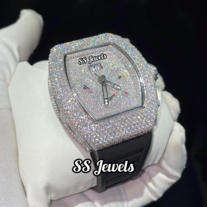 Reloj Mecánico de Lujo Unisex con Diamantes Moissanite VVS, Estilo Deportivo y de Negocios, Movimiento Automático de Acero Inoxidable para Hombre - Product Image 2