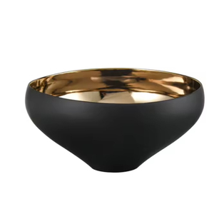 Taille et forme personnalisées Bol à chocolat au design unique en aluminium couleur noir et or Bol de service alimentaire à un prix abordable - Product Image 3