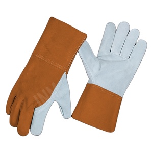 Gants de travail de sécurité haut de gamme pour monteurs canadiens, en cuir de vachette pleine fleur, antistatiques, robustes, avec manchette de sécurité industrielle - Product Image 3