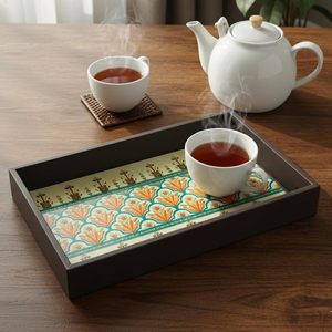 Bandejas de Madera de Mango Hechas a Mano para Servir en la Cocina y el Comedor, Organizador Multiusos y Regalo para Cafeterías y Bares - Product Image 6