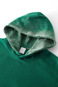 เสื้อมีฮู้ดแฟชั่นสำหรับผู้ชายเสื้อฮู้ด2024ปักลายด้วยกรดซีดจางสำหรับ400gsm - Product Image 6