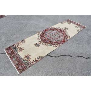 พรมตุรกีวินเทจคลาสสิกสีเบจสีแดงพื้นที่ขนาดใหญ่9x12ผ้าขนสัตว์รูปแบบการเย็บปะติดปะต่อกันด้านหลัง3x9.5ft Tabriz สี่เหลี่ยมผืนผ้าห้องโถงห้อง - Product Image 3