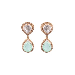 Elegante Juego de Aretes de Plata de Ley 925 con Esmeralda Real Verde Claro para Mujer, para Boda, Compromiso, Novia, a la Moda - Product Image 2