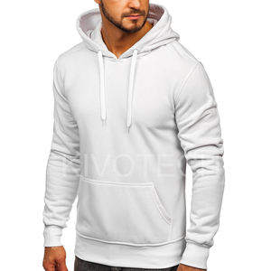 Sweats à capuche décontractés de sports de plein air de couleur unie d'automne et d'hiver pour hommes - Product Image 1