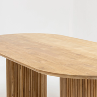 Mesa de comedor de teca para restaurante, hotel, villa, resort, café, mobiliario comercial para hostelería.