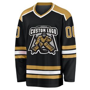 Equipo deportivo de alta calidad, logotipo personalizado, sublimación impresa, cuello en V personalizado, Jersey de hockey sobre hielo, 100% poliéster, transpirable, Anti-UV - Product Image 2