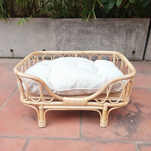 Lit pour animaux de compagnie en rotin fait à la main-lit pour chien-lit pour chat-literie pour animaux-maisons et meubles pour animaux de compagnie - Product Image 1