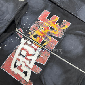 Diseño personalizado Corte perfecto Sudadera con cremallera más demandada Sólido 100% Algodón Transpirable Ecológico Unisex Sudaderas con capucha - Product Image 5