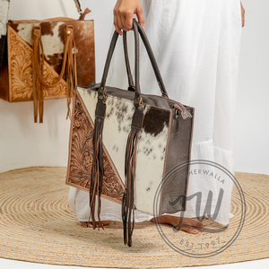Sac à bandoulière en cuir véritable fait main pour femme, fermeture éclair, chaîne géométrique, vente en gros, sacs à main tendance et spacieux - Product Image 6