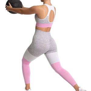 Conjunto de Yoga para Mujer al por Mayor, Ligero, de 2 Piezas, Top Deportivo de Poliéster y Spandex, Leggings de Cintura Alta Elásticos y Transpirables, Personalizables - Product Image 3