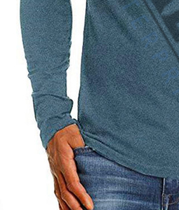 เสื้อสเวตเตอร์แบบสวมศีรษะแขนยาวสำหรับผู้ชาย,เสื้อสเวตเตอร์ผ้าฝ้ายผ้าฟรีซสำหรับผู้ชาย - Product Image 6