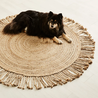 Tissé à la main ferme ronde jonc de mer tapis d'intérieur sol salon tapis bienvenue tapis décor à la maison en gros du Vietnam