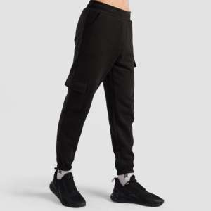 Pantalon de sport Cargochill (noir) respirant, doux, décontracté, avec taille élastique, pantalon cargo avec technique froissée, taille XL et XS - Product Image 6