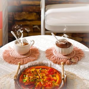 Handicrafts Design Cotton Rope <b>Table</b> <b>Coaster</b> Best for Parties and Other Functions Tableware Decorative Beast Design <b>Coaster</b> - Product Image 4