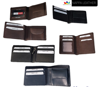 Dompet Kulit Asli Tipis Minimalis Anti RFID dengan Kantong Depan untuk GPS, Dapat Dicetak LOGO, untuk Pria