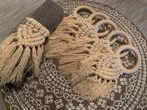 Juego de servilleteros hechos a mano con cuentas de macramé, Decoración de mesa, accesorios de comedor de cocina - Product Image 2