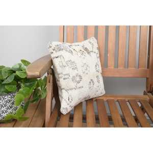 Beige Ikat Patchwork Wool <b>Pillow</b> 12x12 Inch Rustic Square Throw <b>Pillow</b> Premium for Home <b>Sofa</b> Woven Technique Portable Christmas - Product Image 2