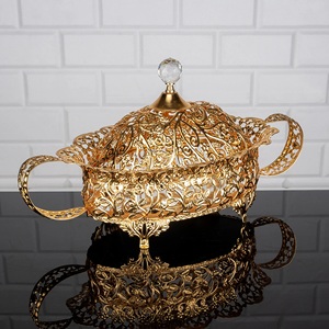 Chất Lượng Cao Hoàng Gia Cristal Thiết Kế Kẹo <span class=keywords><strong>Container</strong></span> Cho Nhà Hàng Khách Sạn Nhà Hàng Tươi Giữ Bảng Top Trang Trí Kẹo Lưu Trữ Bo - Product Image 1