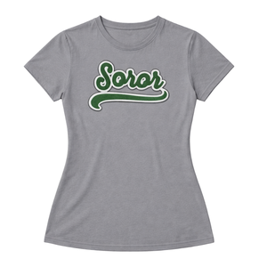Camiseta Soror 08 gris acero, camiseta rosa y verde para mujer de la hermandad griega, ropa informal y elegante para uso diario - Product Image 3