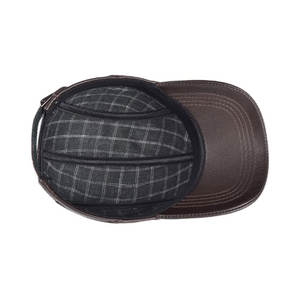 Gorra de piel auténtica de Color sólido para hombre, gorro de piel con logotipo personalizado de alta calidad, nueva moda - Product Image 6