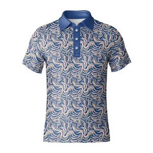 Men's Solid Jersey <b>Golf</b> for Shirt Polyester Spandex 4-Way Stretch Moisture-Wicking Performance Wear OEM Custom Logo - Product Image 6