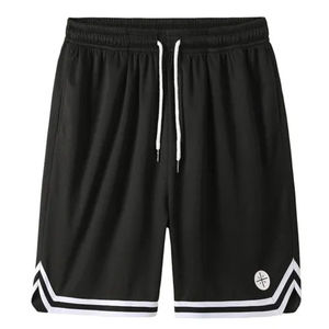 OEM Dynamics Short de basket-ball d'été en polyester à séchage rapide Short en maille imprimé avec logo personnalisé noir pour homme avec poches - Product Image 2