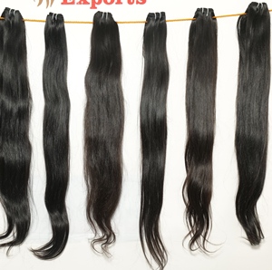 Paquets de vendeur à cuticules alignées vente en gros d'extensions de cheveux humains Remy Indian Virgin Straight Temple non transformés - Product Image 3