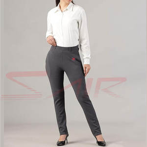 Services OEM Pantalon Femme Taille Haute Slim Fit Qualité Décontracté Taille Haute Couleur Unie Respirant Pantalon Grande Taille Femme - Product Image 5