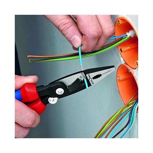 For Knipex Electrical Installation <b>Pliers</b> Black Atramentized with Polished Head and Plastic-Coated Handles - Product Image 4