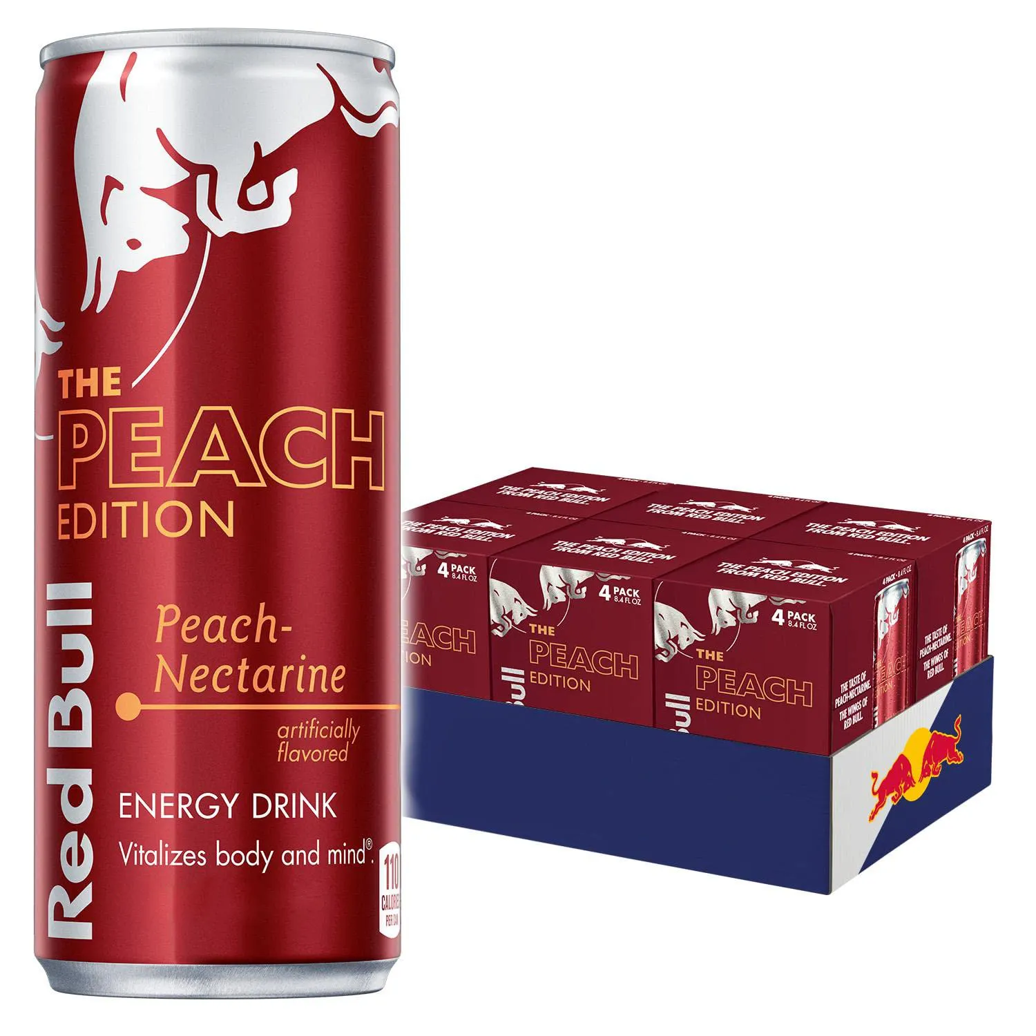 Red Bull Energy Drink 12 Floz-Pakket Van 4 Blikjes-Verhoog Het Uithoudingsvermogen, Verbeter De Concentratie-Energie Boost Set
