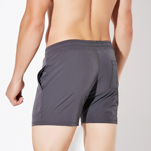 Pantalones cortos para correr de color sólido para hombre, pantalones cortos deportivos de secado rápido tejidos de una sola capa para hombre, pantalones cortos para hombre - Product Image 5