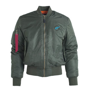 Chaqueta Bomber de Cuello Alto para Hombre, Diseño de Última Moda, Poliéster/Nailon, Impermeable, Transpirable, de Secado Rápido, Invierno, Servicio Personalizado OEM - Product Image 2