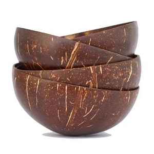 Tazón de coco crudo ecológico más vendido 100% juego de cocina orgánico natural hecho a mano de cáscaras de coco F S International - Product Image 3