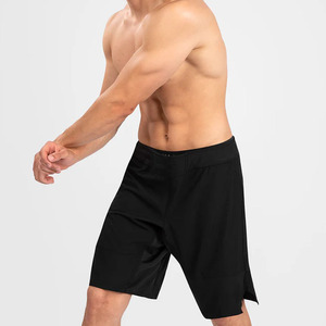 Pantalones cortos de calidad superior totalmente en color negro largo 100% algodón/poliéster hechos al por mayor de alta calidad para hombres - Product Image 2