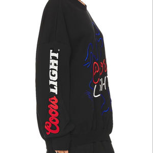 2025 Unisex de gran tamaño de algodón mezclado sudaderas con capucha de lana cuello redondo 100% algodón Vintage transpirable Puff impreso para otoño - Product Image 4