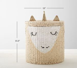 Venta al por mayor cestas de almacenamiento de jacinto de agua forma cesta de animales zorro hecho a mano para cesta de lavandería OEM variedad aceptable de color - Product Image 5