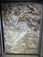 Hochwertige Goldenmoon Maschinengefertigte Polyester Abstrakte Teppiche Wohnzimmer Großer Teppich Gepolstert Rutschfest Haustierfreundlich