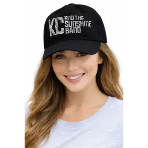 Crystal Logo <b>Cap</b> Fashionable 5-Panel Velour Hat Curved Brim Luxury Ethnic Style Vintage Sporty Luxury Dot Letter Leopard Leaf - Product Image 1