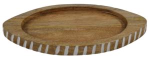 Plateau de service ovale en bois de manguier naturel, design nouveau, artisanal, poli, style américain, pour la cuisine, les fêtes, modèle IHA IHAT303 - Product Image 5