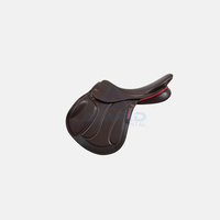 Selle de saut polyvalente en cuir véritable pour l'équitation anglaise et le dressage – Équipement équestre