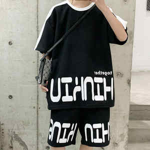 Traje deportivo de ocio de verano para hombre, camiseta de manga corta y pantalones cortos, chándales de ocio para correr, conjunto de 2 piezas - Product Image 1