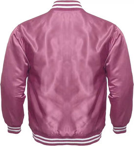 Veste de baseball universitaire personnalisée pour homme en satin, style streetwear, avec col montant, design de haute qualité pour l'hiver - Product Image 2