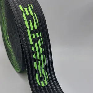 Dibuat di Italia jacquard elastis band dengan garis transparan pinggang untuk celana olahraga pakaian Gunung Legging