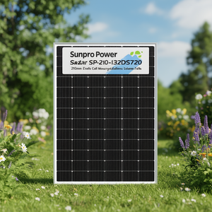 Panel Solar Monocristalino de Media Celda Sunpro Power SP-210-132DS720, Celdas de 210 mm, Marco Plateado, Malla Blanca - Product Image 3