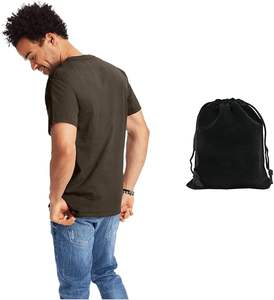 Camiseta de manga corta Unisex Trending 220gsm para hombre 100% algodón preencogido antiarrugas patrón sólido Casual Classic Fit Front - Product Image 3